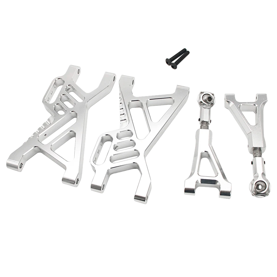 Alloy CNC Rear Suspension A-Arm Set Silver fit 1/5 HPI BAJA RV 5B 5T 5SC - Image 4 of 4