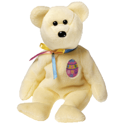 TY BEANIE BABIES "EGGS-2005 THE YELLOW EASTER BEAR" MINT WITH MINT TAG