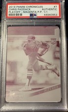 CHRIS PADDACK 2019 Panini Chronicles MAGENTA PRINTING PLATE 1/1 PSA AUTHENTIC RC