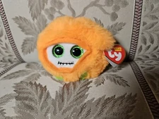 Halloween Beanie Balls Orange With Tag 4 Inch Plush