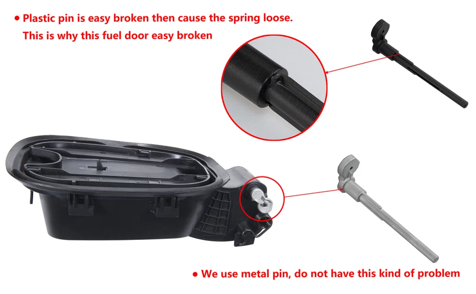 For 19-2024 Chevrolet Silverado 1500 5'8" bed Fuel Door Tank Filler Pipe Housing - Image 3 of 4