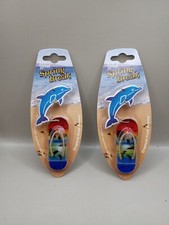 Lot Of 2 Mirror Hanging Car Air Freshener 2 Pack Tropical Fruit Dolphin Sandal