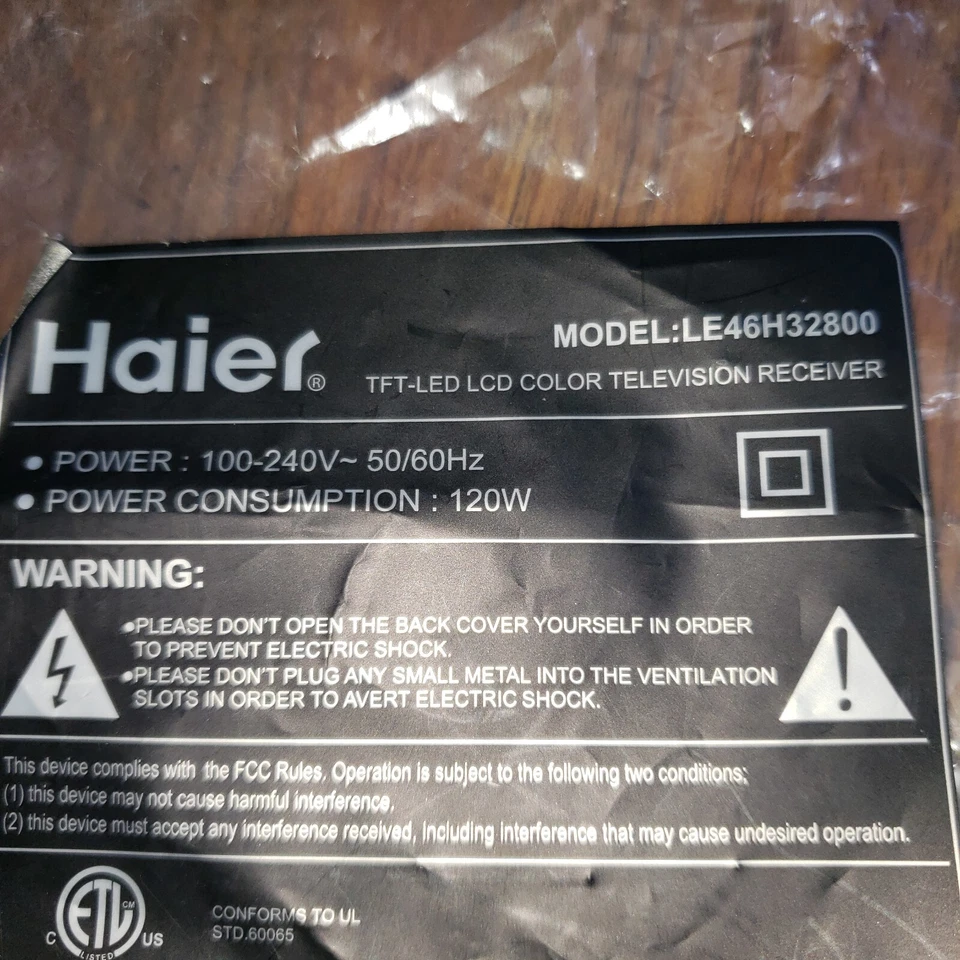 HAIER LE46H32800A MAIN BOARD - Image 2 of 2