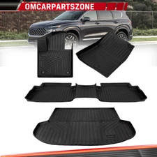 Floor Mats & Trunk Cargo Liner For 2021-2023 Hyundai Santa Fe 5 Seat All-Weather