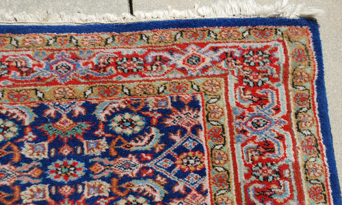 Alfombra vintage Estate Find hecha a mano? Alfombra geométrica oriental de lana 31"x5' origen de ayuda - Imagen 8 de 17