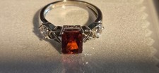 January Birth Stone Garnet Celtic Solid Sterling Silver Ring NWOT Size 6
