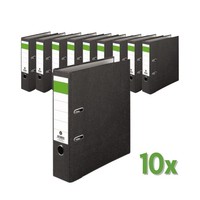 10Er Set Ordner Schwarz A4 8Cm Wolkenmarmor Briefordner Aktenordner Balken GrüN