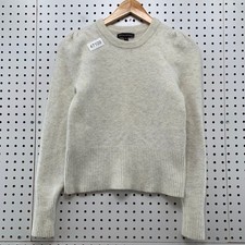 Banana Republic Alpaca Wool Sweater Womens Small Cream Crewneck Fuzzy Cozy Soft