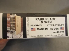 Lunde Studios NK13 Park Place High Rise City Residential Building Kit N Scale