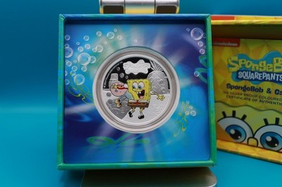 2024 SPONGEBOB SQUAREPANTS-SPONGEBOB & GARY 1oz $1 Silver Dollar Proof Coin
