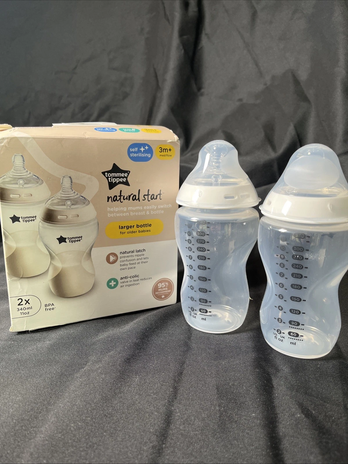 Tommee Tippee Natural Start Baby Bottles Medium Flow 2x 11oz
Opens in a new window or tab