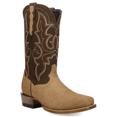Dan Post Men's Ironhide Tan Leather Square Toe Western Boot DP7117