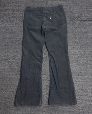 Vintage Levis Pants Fit 34x30 646 Bellbottom Flare 70s Black Corduroy Talon USA