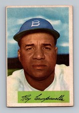 1954 Bowman #90 Roy Campanella LOW GRADE (wrinkle) Vintage HOF Baseball Card