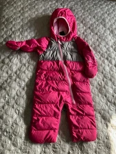 The North Face Infant Snowsuit Pink Goose Down 3-6M Bunting Baby Winter
