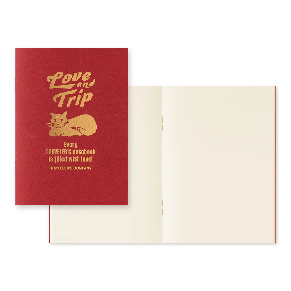 Traveler's Company LOVE AND TRIP Passport Red Notebook STARTER KIT *SEALED NEW*
