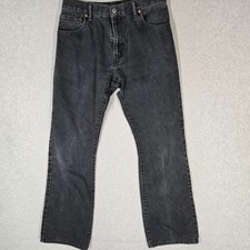 Levi's 517 Men Jeans 34X34 Black Denim Bootcut 31" Inseam