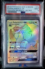 Pokemon TCG Salamence GX 73 Secret Rare SM: Dragon Majesty PSA 9
