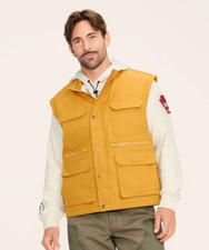 Woolrich Men's Medium Cotton Gilet Jacket - Gold - Brand New with Tags