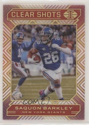 2020 Panini Illusions Clear Shots Red 59/149 Saquon Barkley #9 02v3