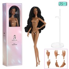 Tan 32cm Black Curly Hair Fashion 12" 1/6 BJD Doll Supermodel Princess Dolls Toy