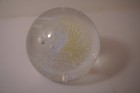 A Huge Signed “Simpson 2/21/04” 3" Controlled Bubbles Planet Glass Paperweight — photo 3