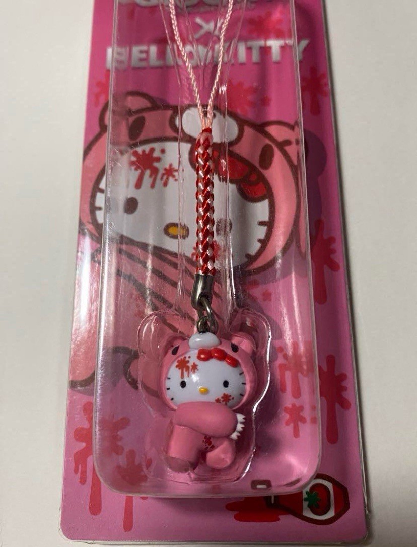 Gloomy Bear × Hello Kitty 2009 Strap Pink Sanrio Chax Gotochi Ltd