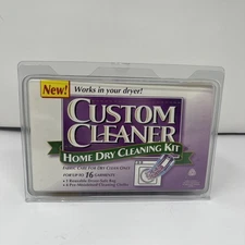 Custom Cleaner Home Dry Cleaning Kit Up To 16 Garments For Use in Dryer NOS