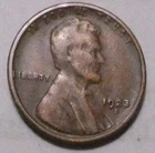 1923 S Lincoln Wheat Cent Penny - Not Stock Photos