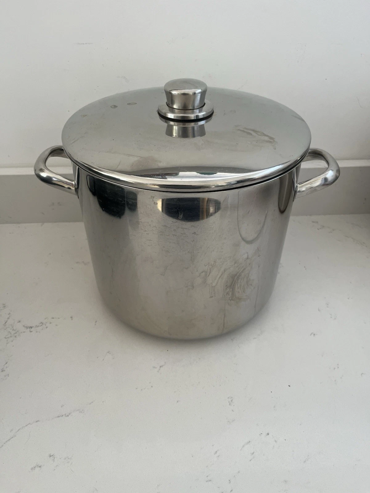 STELLAR Extra Large 27cm W X 23cm Stockpot Saucepan & Lid Stainless Steel Pan