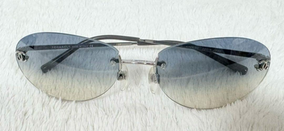 RU-5864　CHANEL　シャネル　サングラス　ココマーク　4013 CHANEL Rimless Sunglasses Eyewear 4013 c.124/55 Coco Logo Body