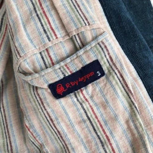 45rpm Indigo Corduroy Jacket Coverall Tailored Jacket Size 3 Shoulder 43cm JPN image 3