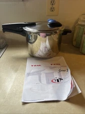 T-Fal Sensor 2 Pressure Cooker Stainless Steel Stove Top 6L / 6.34Quarts