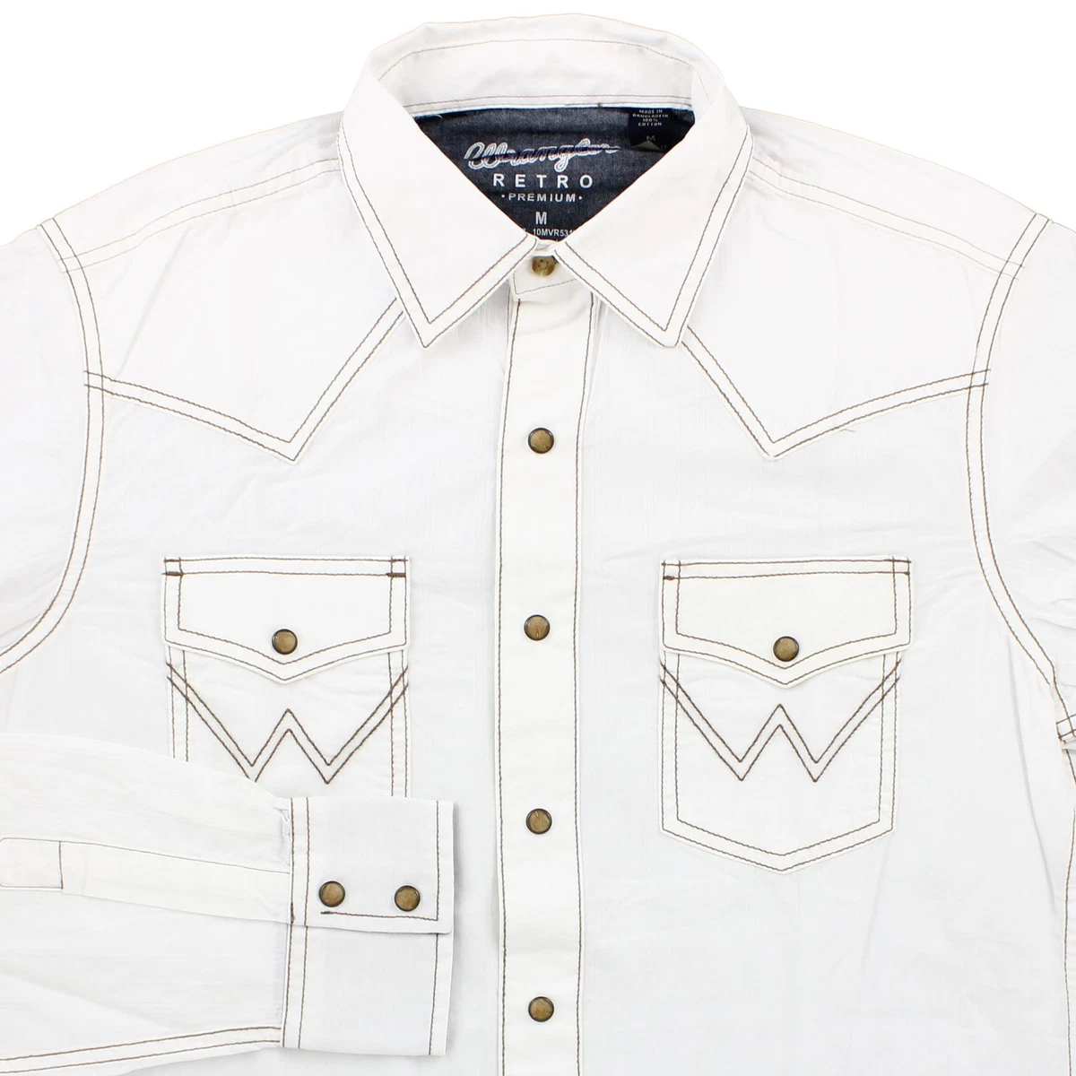 camisa wrangler blanca hombre