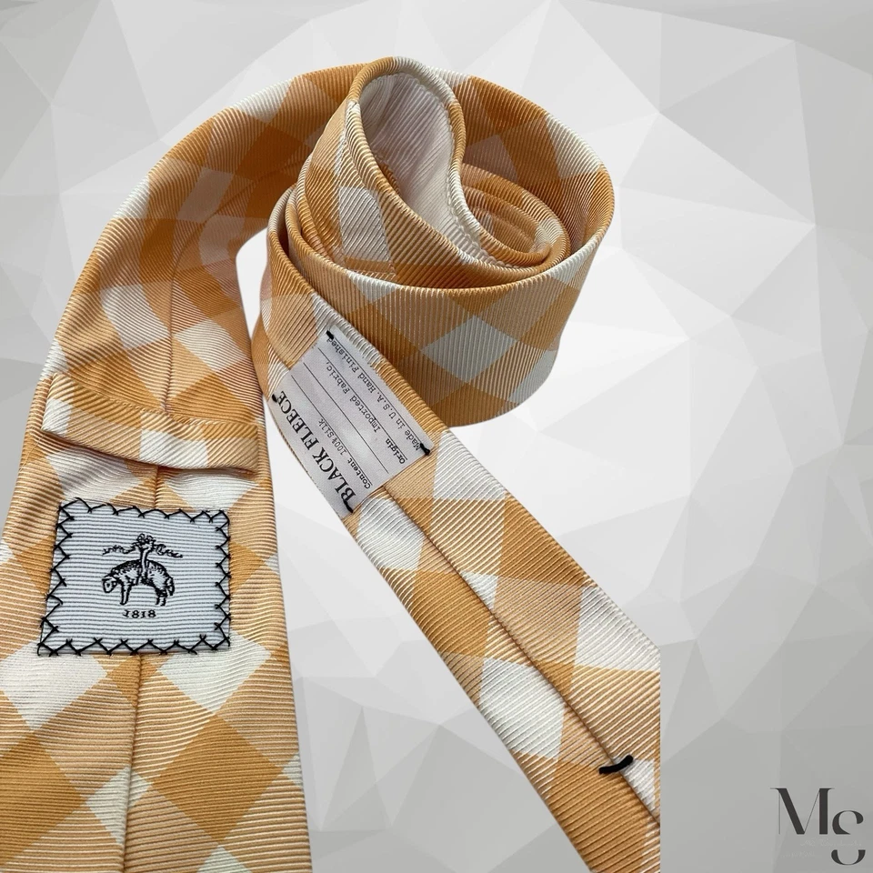 Corbata de seda amarilla Brooks Brothers polar negra de Thom Browne EE. UU. 59”-2,75” EX CD Foto 4 de 4