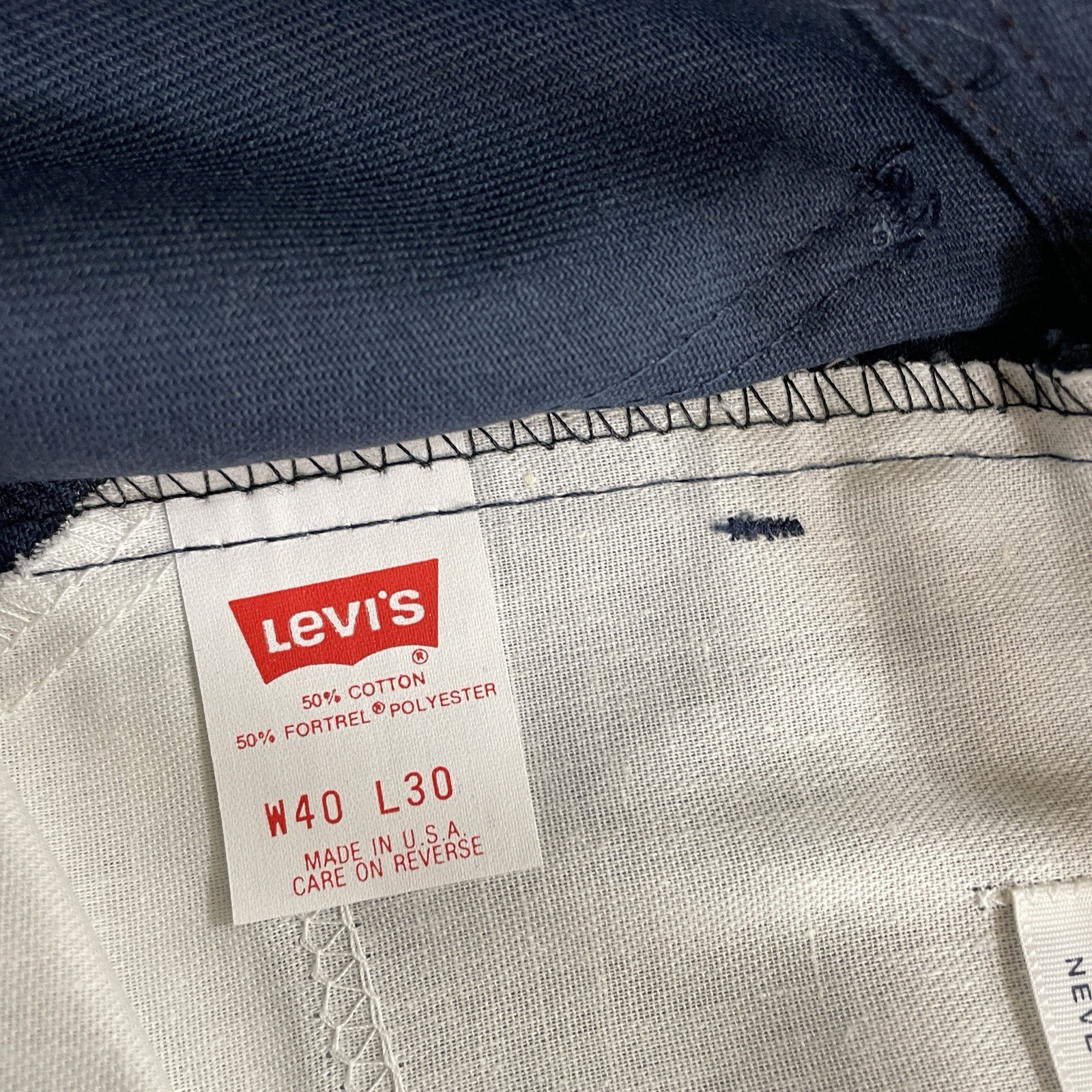 ​DEADSTOCK Vintage Levi’s 517 Sta-Prest Slacks 40x30 1990 USA Made Bootcut Pants thumbnail 5