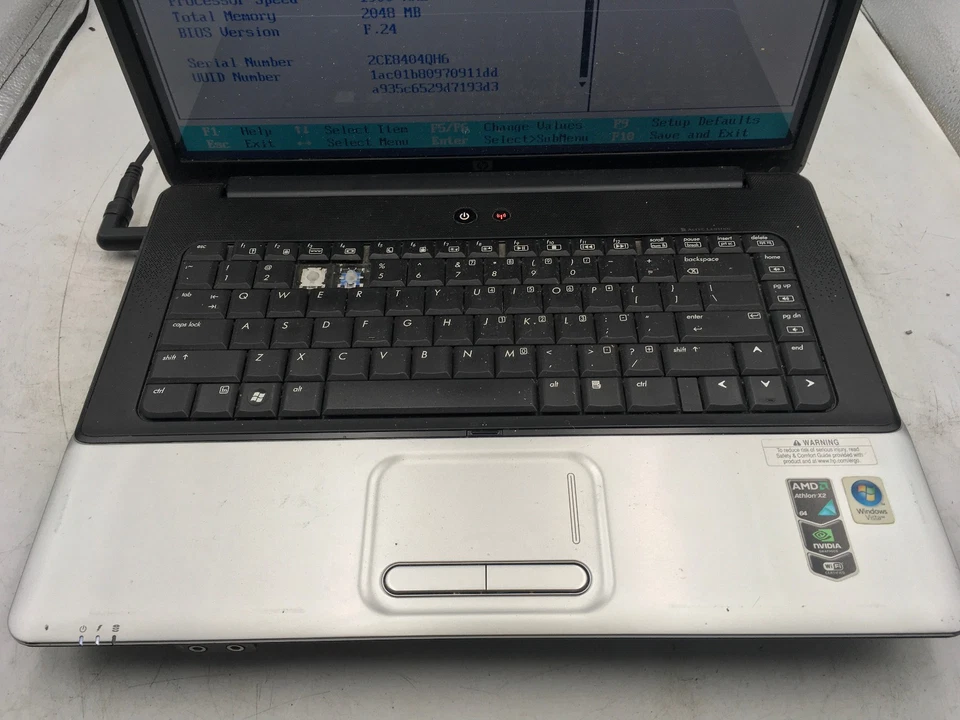 HP G50 109NR NOTEBOOK - BOOTS TO BIOS - AMD ATHLON DUAL CORE - 2GB RAM - READ-BB - Image 4 of 4