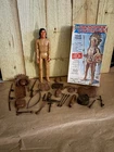 Vintage Marx 1965 Chief Cherokee Figure Johnny West &Original Box Near Complete