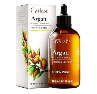 Gya Labs Organic Argan Oil for Hair - 100% Pure Natural 3.4 Fl Oz (Pack of 1) 