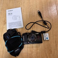 OLYMPUS STYLUS TG-4 Tough Digital Camera Black Waterproof Shockproof Compact