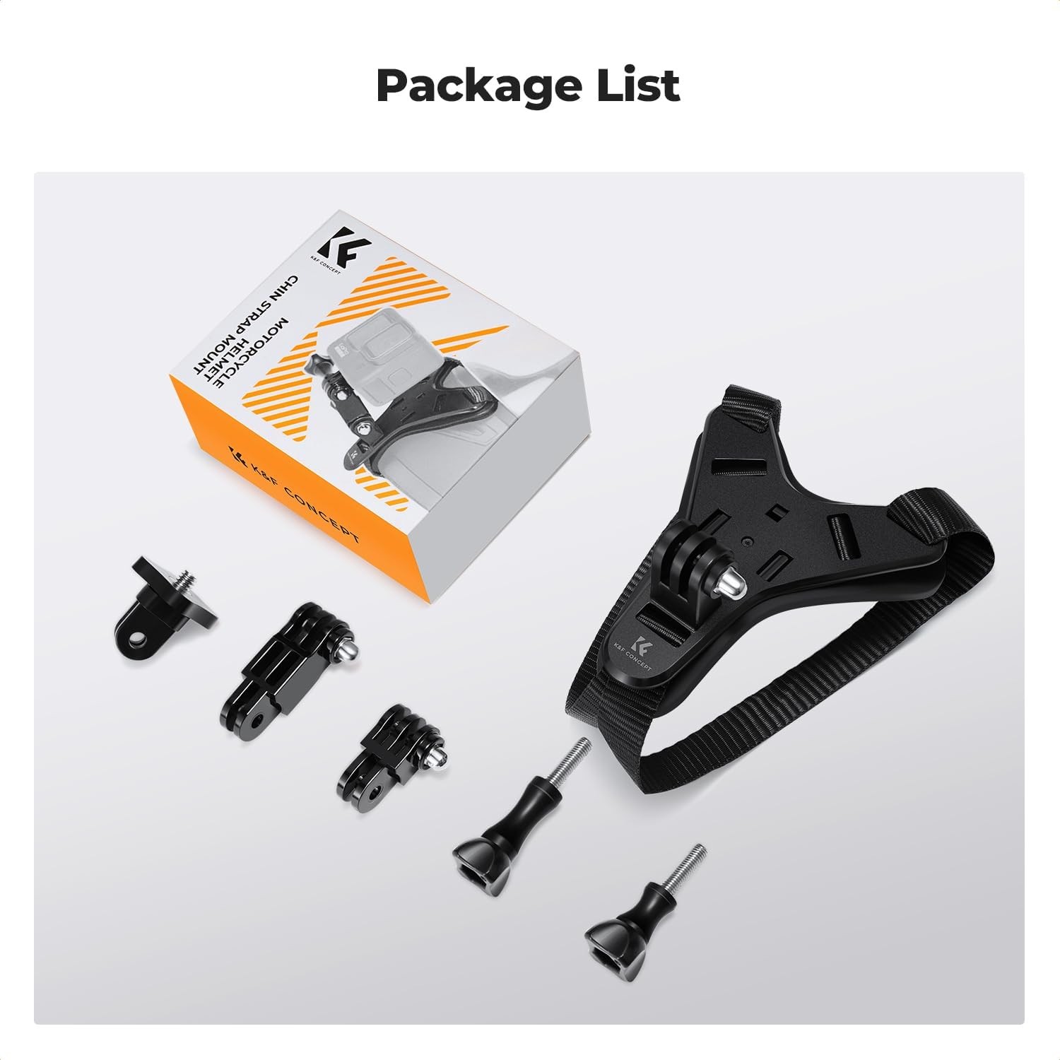 K&F CONCEPT Upgrade Action Camera Motorcycle Dirt Bike Helmet Chin Strap Mount