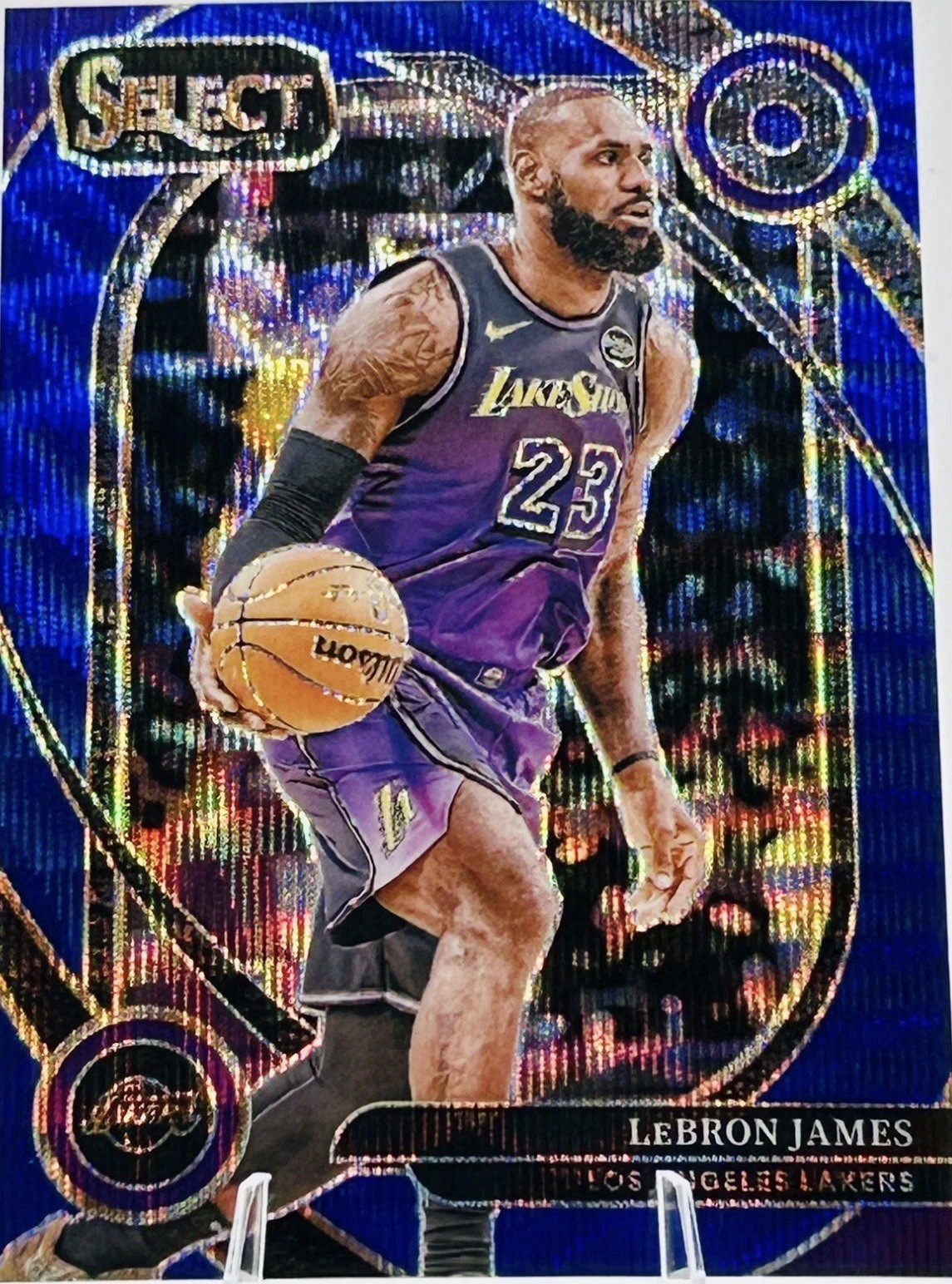 LEBRON JAMES - 2024-25 Panini Select #241 Courtside BLUE WAVE /75 Lakers