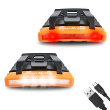 2-Pack Rechargeable Hat Light, Waterproof Clip on Cap Light with Memory Funct...