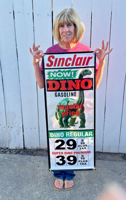 #ad #ad Sinclair Dino 40quot;x 16quot; BANNER repro 4 Garage Man Cave Gasquot;History on the Wallquot; $43.95