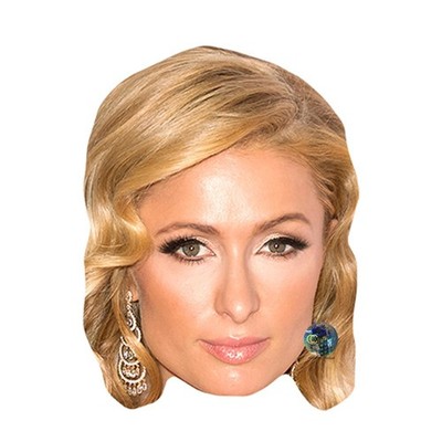 Paris Hilton Promi Maske, flaches Kartengesicht, Kostüm Maske