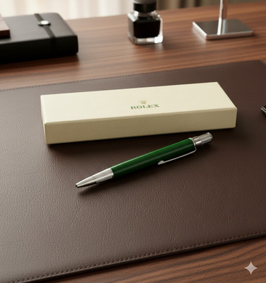 Rolex Emerald Green Oyster Ballpoint Click Pen Full Box New Luxury Gift