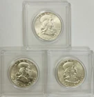 Lot Of 3 Year Run (1954-1956) Franklin Half Dollar BU As Shown # FHD(54-56)BU
