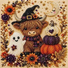 Halloween Ghost Pearl Diy Craft Kit Adult Pearl Painting Material Pack Autumn