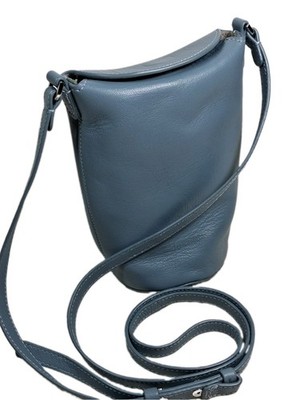 *Massimo Dutti*Mini Sheep Leather Crossbody Bag Blue Magnetic Model 6911,Calidad