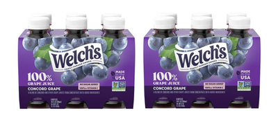 #ad Pack of 12 Welch’s 100% Concord Grape Juice 10 fl oz Portable Bottles... $8.55